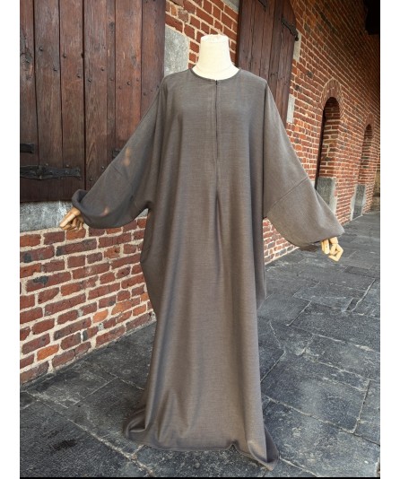 Abaya oumi taupe